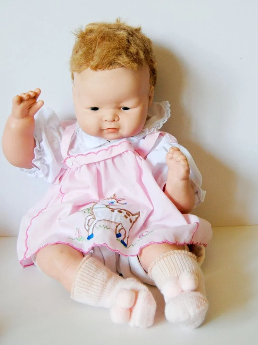 Vintage 1960s Cloth‑Body Baby Doll – Baby Dear Style Clone – Uneeda/Sayco Type